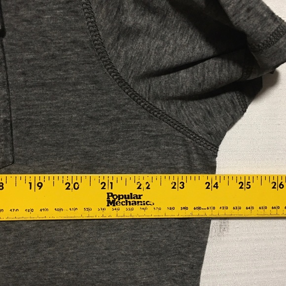 CHALC burnout Polo Tee shirt distressed gray cotton blend XL Fame Jeans EUC - Picture 3 of 10